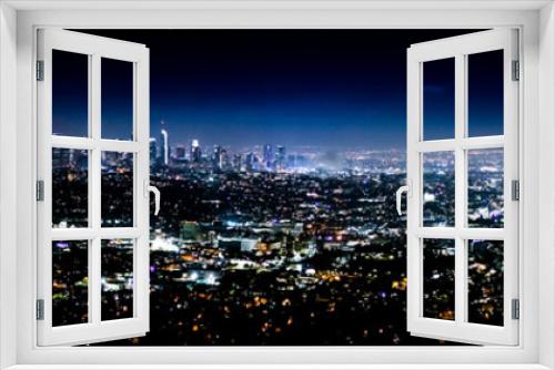 Fototapeta Naklejka Na Ścianę Okno 3D - Los Angeles Skyline at Night at Griffith Observatory