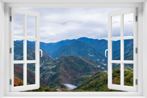 Fototapeta Naklejka Na Ścianę Okno 3D - Nature landscape background of mountain view from Taiwan 3