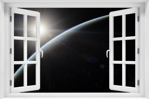 Fototapeta Naklejka Na Ścianę Okno 3D - Near, low earth orbit blue planet. this image elements furnished by NASA