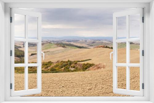 Fototapeta Naklejka Na Ścianę Okno 3D - Panoramic view Scenery Golden Autumn in Tuscany, Italy