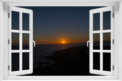 Fototapeta Naklejka Na Ścianę Okno 3D - Cabo Polonio al atardecer desde el faro, Uruguay