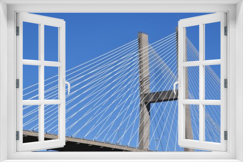 Fototapeta Naklejka Na Ścianę Okno 3D - suspension bridge Savannah Georgia