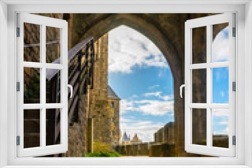 Fototapeta Naklejka Na Ścianę Okno 3D - Fortified medieval city of Carcassonne in France.