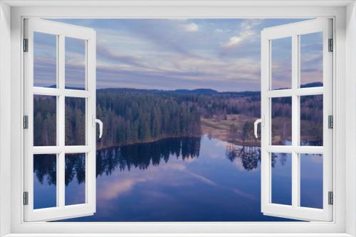 Fototapeta Naklejka Na Ścianę Okno 3D - Aerial photography of a lake