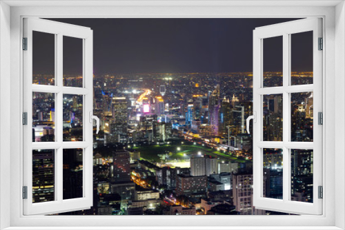 Fototapeta Naklejka Na Ścianę Okno 3D - Cityscape downtown city 