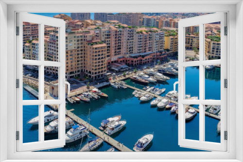 Fototapeta Naklejka Na Ścianę Okno 3D - Luxury yachts on Fontvieille in Principality of Monaco