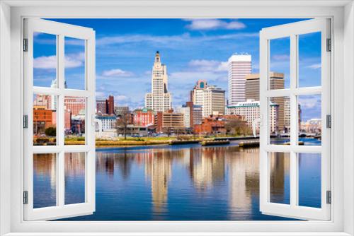 Fototapeta Naklejka Na Ścianę Okno 3D - Providence, Rhode Island, USA downtown skyline on the river.