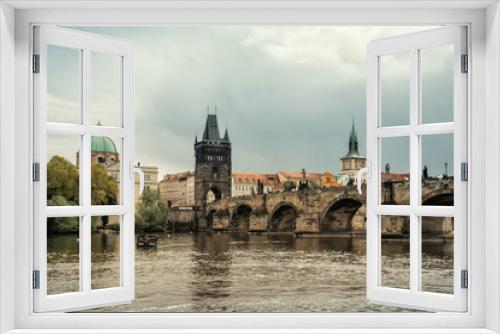 Fototapeta Naklejka Na Ścianę Okno 3D - View of Prague. Charles Bridge