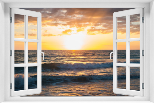 Fototapeta Naklejka Na Ścianę Okno 3D - Beach Sunset