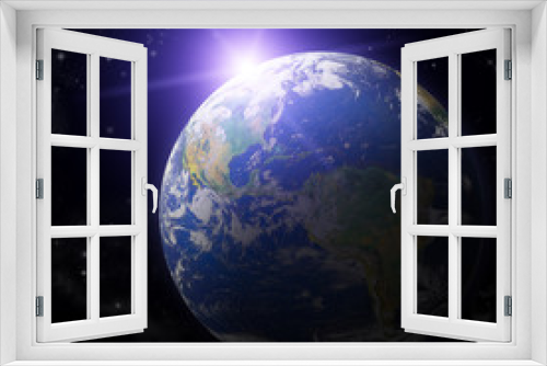 Fototapeta Naklejka Na Ścianę Okno 3D - Real Earth Planet