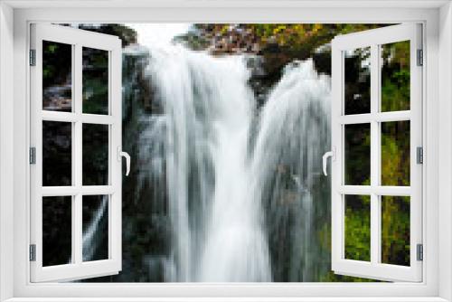 Fototapeta Naklejka Na Ścianę Okno 3D - Wasserfall Fluß 
