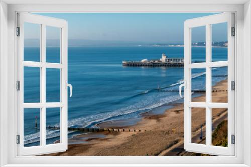 Fototapeta Naklejka Na Ścianę Okno 3D - Beautiful view of Bournemouth pier and coastline, England, United Kingdom