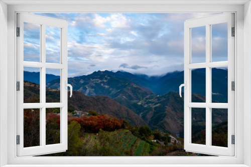 Fototapeta Naklejka Na Ścianę Okno 3D - Nature landscape background of mountain view from Taiwan 4