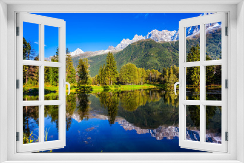 Fototapeta Naklejka Na Ścianę Okno 3D - The autumnal Alps