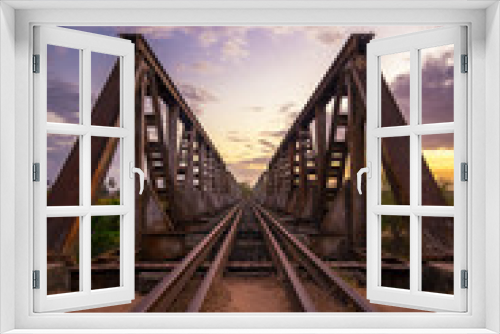 Fototapeta Naklejka Na Ścianę Okno 3D - Old railway bridge