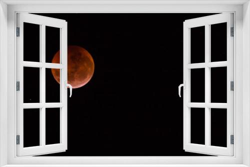 Fototapeta Naklejka Na Ścianę Okno 3D - Superluna de sangre. Eclipse lunar, luna completamente roja