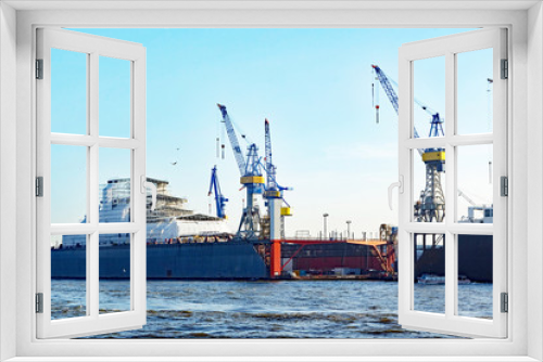 Fototapeta Naklejka Na Ścianę Okno 3D - Hamburg Hafen Werft