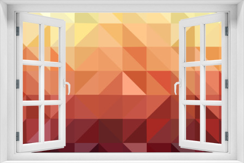 Light Red, Yellow vector shining triangular backdrop.