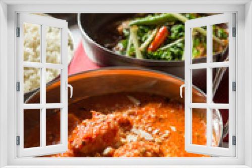 Fototapeta Naklejka Na Ścianę Okno 3D - Delicious Indian food, for deliver at home, dinner with family and friends