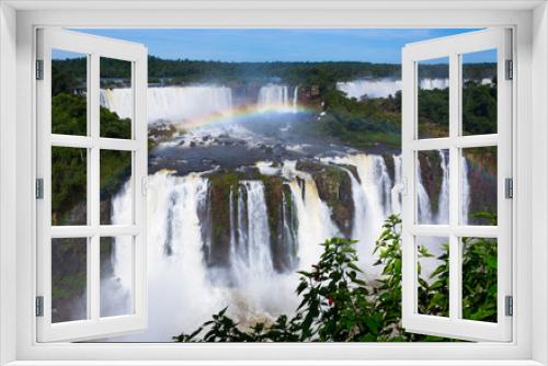 Fototapeta Naklejka Na Ścianę Okno 3D - Waterfall Cataratas del Iguazu on Iguazu River, Brazil