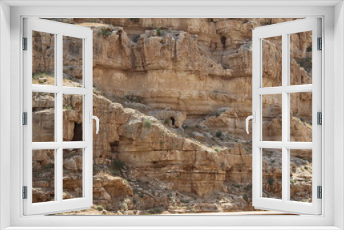 Fototapeta Naklejka Na Ścianę Okno 3D - Wadi Qelt, saint George Koziba near Jericho