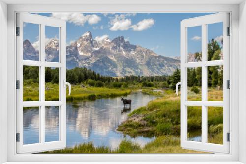 Fototapeta Naklejka Na Ścianę Okno 3D - Landscape Fit for a Moose