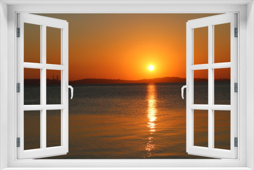 Fototapeta Naklejka Na Ścianę Okno 3D - sunset at the sea,sunset, sea, water, sun, sky