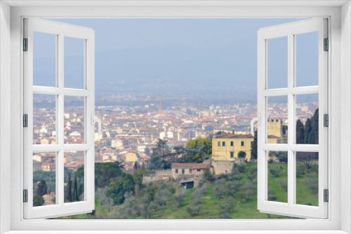 Fototapeta Naklejka Na Ścianę Okno 3D - Settignano is an ancient Tuscan town on a hill, with a beautiful panoramic view of Florence. The city is located in the northeast of Florence. It is calm and private here.