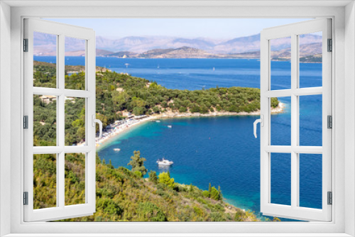 Fototapeta Naklejka Na Ścianę Okno 3D - High angle view on a beach on Corfu island, Greece