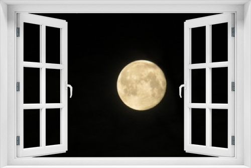 Fototapeta Naklejka Na Ścianę Okno 3D - full moon in the night sky