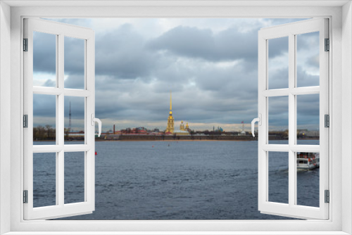 Fototapeta Naklejka Na Ścianę Okno 3D - Neva river embankment in St. Petersburg