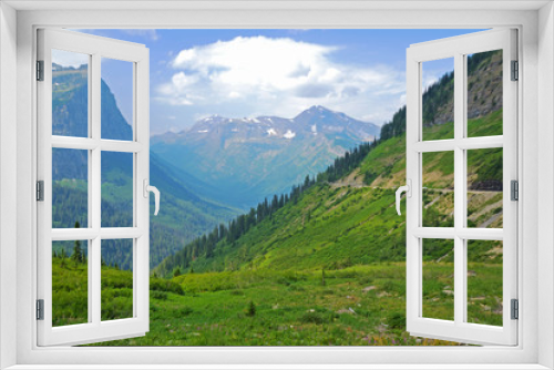 Fototapeta Naklejka Na Ścianę Okno 3D - The goats and glaciers of Glacier National Park in summer.