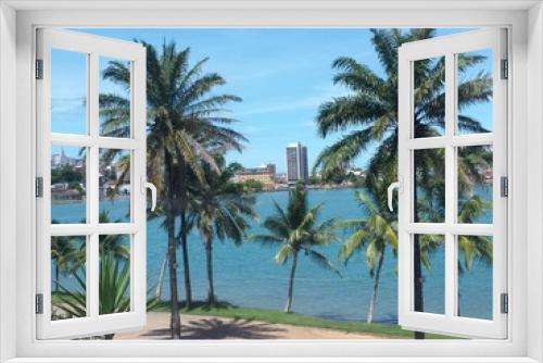 Fototapeta Naklejka Na Ścianę Okno 3D - Palm Beach