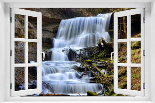 Fototapeta Naklejka Na Ścianę Okno 3D - Hörschbachwasserfall