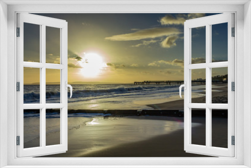 Fototapeta Naklejka Na Ścianę Okno 3D - Sunset a Boscombe Pier