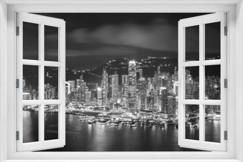 Fototapeta Naklejka Na Ścianę Okno 3D - Aerial view of Hong Kong city