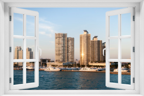 Fototapeta Naklejka Na Ścianę Okno 3D - Miami Beach Yachts