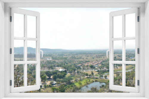 Fototapeta Naklejka Na Ścianę Okno 3D - Rural town panorama