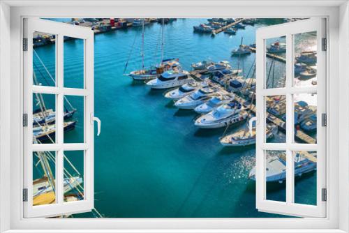 Fototapeta Naklejka Na Ścianę Okno 3D - port morze błękit