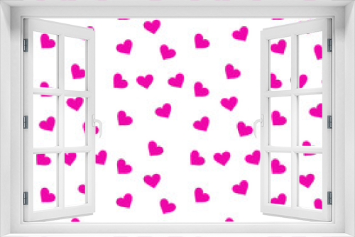 pink seamless heart pattern , seamless heart background vector , seamless heart pattern for gift wrap , seamless heart pattern for tablecloth - Vector