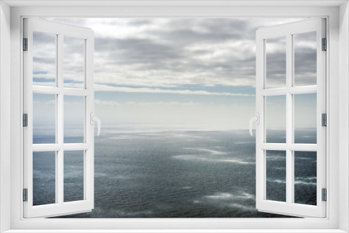Fototapeta Naklejka Na Ścianę Okno 3D - Ocean view with cloudy sky