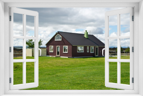 Fototapeta Naklejka Na Ścianę Okno 3D - Icelandic house