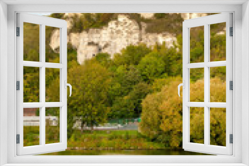 Fototapeta Naklejka Na Ścianę Okno 3D - Chateau Gaillard and picturesque village of Les Andelys, Normandy, France