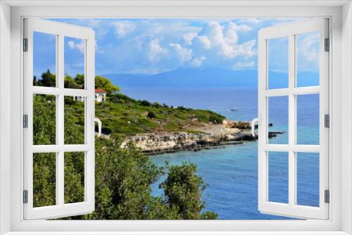Fototapeta Naklejka Na Ścianę Okno 3D - Greece,island Paxos-view of the seacoast near Moggonisi