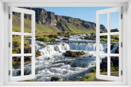 Fototapeta Naklejka Na Ścianę Okno 3D - River Cascade - Southern Iceland
