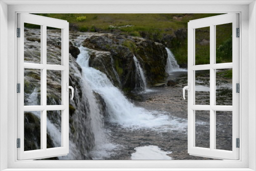 Fototapeta Naklejka Na Ścianę Okno 3D - Wasserfall bei Hveragerdi, Island