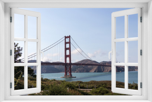 Fototapeta Naklejka Na Ścianę Okno 3D - View on Golden Gate Bridge, Bay of San Francisco, California, USA