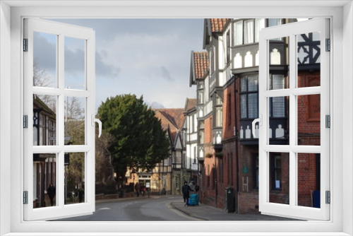 Fototapeta Naklejka Na Ścianę Okno 3D - Norwich Tudor streets