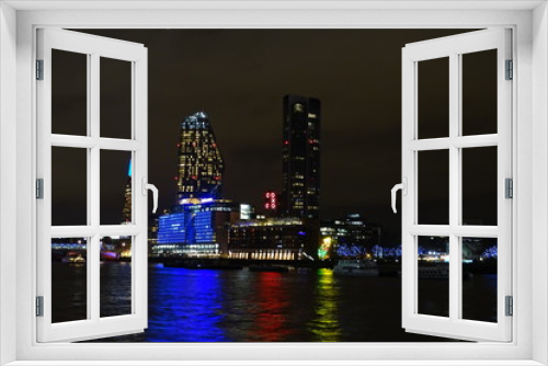 Fototapeta Naklejka Na Ścianę Okno 3D - LOndon at night/River Thames views