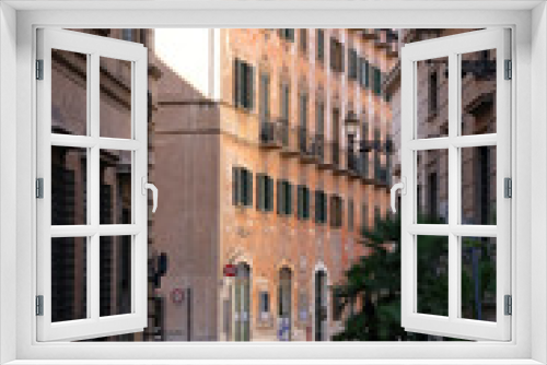 Fototapeta Naklejka Na Ścianę Okno 3D - Street in center of Rome, Italy 